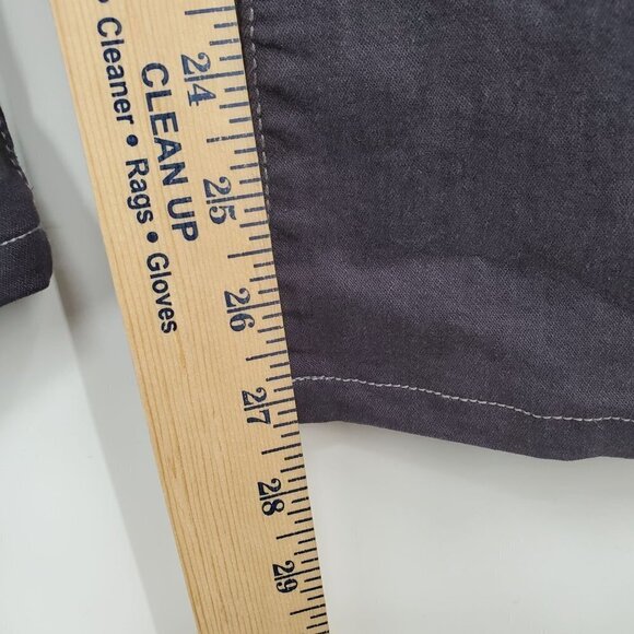 NYDJ Hi-Rise Slim Straight Jeans Ankle Stretch Solid Denim Size 2 Womens Black - Picture 10 of 12